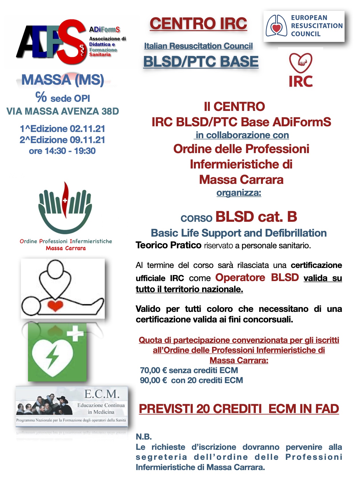 CORSO DI FORMAZIONE - OPERATORE BLSD IRC Cat. B - Ordine Delle ...